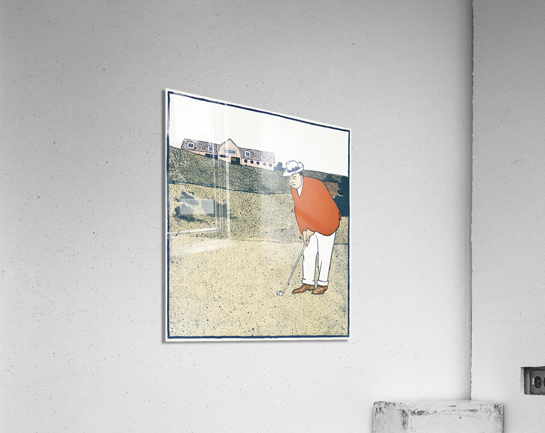 Man playing Golf ca. 1890-1907  by Edward Penfield Acrylic Print