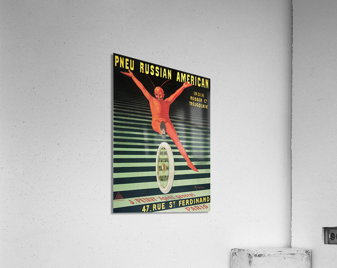 Russian American Tire 1906 by Leonetto Cappiello  Acrylic Print