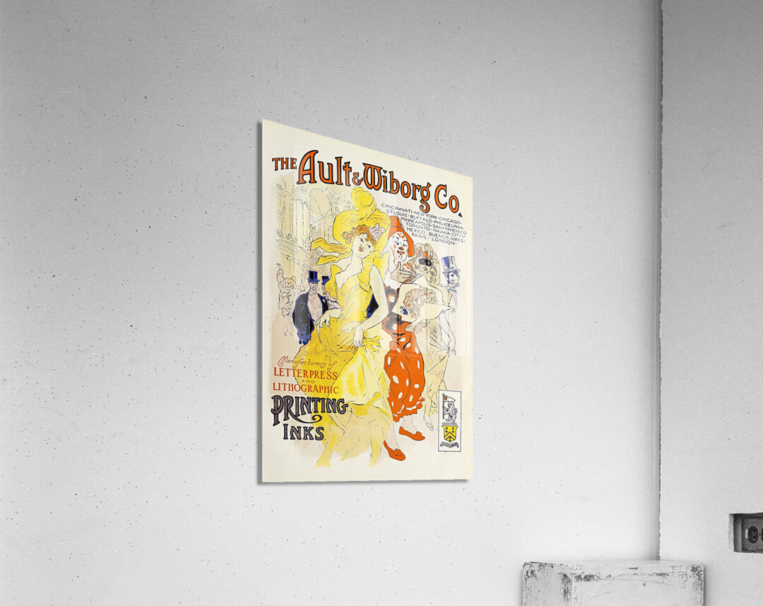 Ault and Wiborg Ad. 042 1890-1913 Poster by Jules Chéret Acrylic Print