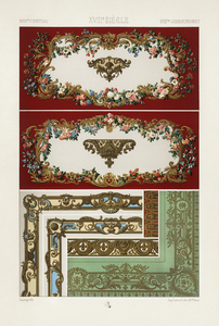 18th Century pattern. 1888 edition Lornement Polychrome by Albert Racine 1825–1893.