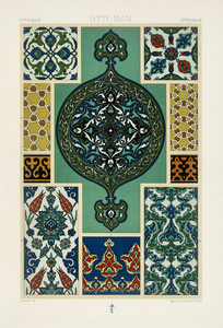 Ottoman pattern. 1888 edition Lornement Polychrome by Albert Racine 1825–1893.