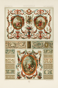 18th Century pattern. 1888 edition Lornement Polychrome by Albert Racine 1825–1893.