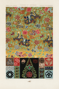 Chinese and Japanese pattern. 1888 edition Lornement Polychrome by Albert Racine 1825–1893.