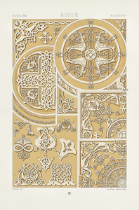 Russian pattern. 1888 edition Lornement Polychrome by Albert Racine 1825–1893.