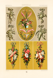 18th Century pattern. 1888 edition Lornement Polychrome by Albert Racine 1825–1893.
