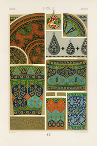 Indian pattern. 1888 edition Lornement Polychrome by Albert Racine 1825–1893.