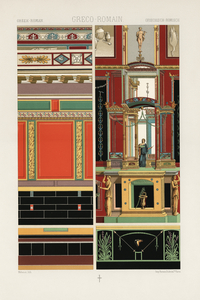 Greek-Roman pattern. 1888 edition Lornement Polychrome by Albert Racine 1825–1893.