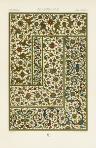 Indo-Persian pattern. 1888 edition Lornement Polychrome by Albert Racine 1825–1893.