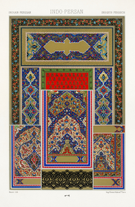 Indo-Persian pattern. 1888 edition Lornement Polychrome by Albert Racine 1825–1893.
