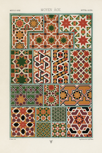 Middle-Ages pattern. 1888 edition Lornement Polychrome by Albert Racine 1825–1893.