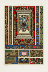 Renaissance pattern. 1888 edition Lornement Polychrome by Albert Racine 1825–1893.