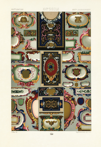 17th Century pattern. 1888 edition Lornement Polychrome by Albert Racine 1825–1893.