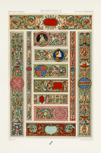 16th and 17th Century pattern. 1888 edition Lornement Polychrome by Albert Racine 1825–1893.