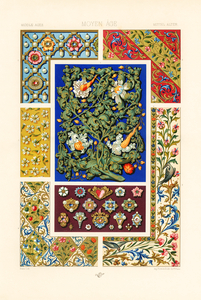 Middle-Ages pattern. 1888 edition Lornement Polychrome by Albert Racine 1825–1893.
