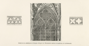 Detail of the Cologne cathedral. 1888 edition Lornement Polychrome by Albert Racine 1825–1893.
