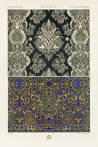 17th Century pattern. 1888 edition Lornement Polychrome by Albert Racine 1825–1893.