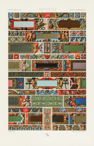 16th Century pattern. 1888 edition Lornement Polychrome by Albert Racine 1825–1893.