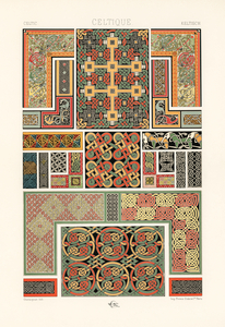 Celtic pattern. 1888 edition Lornement Polychrome by Albert Racine 1825–1893.