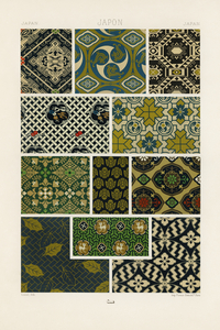 Japan pattern. 1888 edition Lornement Polychrome by Albert Racine 1825–1893.