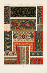 Indo-Persian pattern. 1888 edition Lornement Polychrome by Albert Racine 1825–1893.