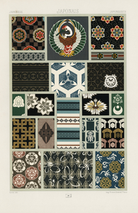Japanese pattern. 1888 edition Lornement Polychrome by Albert Racine 1825–1893.