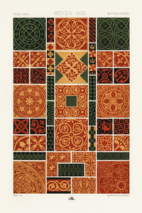 Middle-Ages pattern. 1888 edition Lornement Polychrome by Albert Racine 1825–1893.