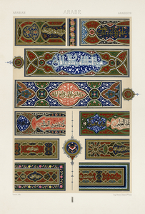 Arabian pattern. 1888 edition Lornement Polychrome by Albert Racine 1825–1893.
