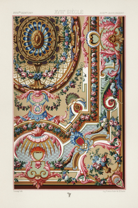 18th Century pattern. 1888 edition Lornement Polychrome by Albert Racine 1825–1893.