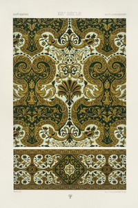 17th Century pattern. 1888 edition Lornement Polychrome by Albert Racine 1825–1893.