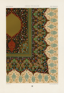 Indo-Persian pattern. 1888 edition Lornement Polychrome by Albert Racine 1825–1893.