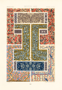 Middle-Ages pattern. 1888 edition Lornement Polychrome by Albert Racine 1825–1893.