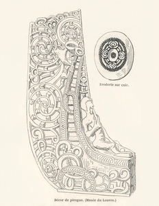 Canoe decorative element. 1888 edition Lornement Polychrome by Albert Racine 1825–1893.