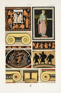 Greek pattern. 1888 edition Lornement Polychrome by Albert Racine 1825–1893.