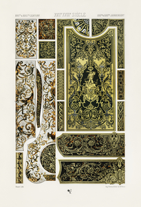 17th and 18th Century pattern. 1888 edition Lornement Polychrome by Albert Racine 1825–1893.