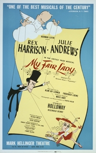 My fair lady 1956 Al Hirschfeld American 1903-2003 Artcraft Lithograph Poster