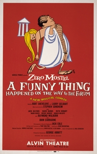 A funny thing happened on the way to the forum 1962American 1905–1970 Artcraft Lithograph Poster