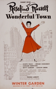 Rosalind Russell in the new musical comedy Wonderful Town 1953 Artcraft Lithograph Poster 1905–1970