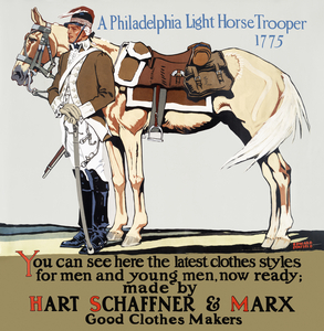A Philadelphia light horse trooper 1775  by Edward Penfield