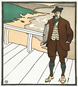 Man smoking a pipe 1899  by Edward Penfield