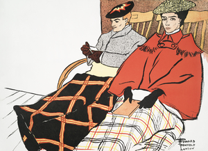 Man and woman sitting together 1897 by Edward Penfield