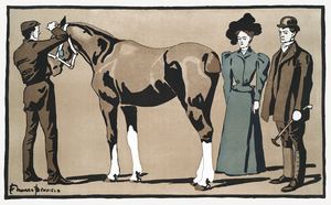 People and horse ca. 1890-1907  by Edward Penfield