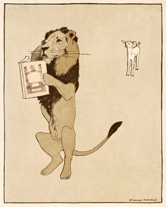 Lion and a book 1894 by Edward Penfield