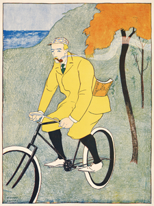 Man riding bicycle 1894 by Edward Penfield.