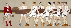 College rowing club  ca. 1907 by Edward Penfield 