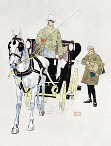 Vintage carriage 1893 by Edward Penfield