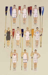 College crews ca. 1908 by Edward Penfield