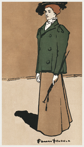 Female equestrian holding a whip 1897 by Edward Penfield