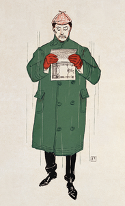 Man reading book 1893 by Edward Penfield