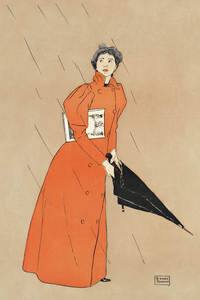 Woman holding umbrella 1894 by Edward Penfield