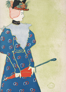 Woman holding umbrella 1896 by Edward Penfield